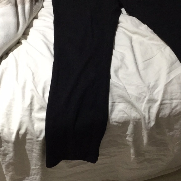 DKNY MEDIUM deep black wool spandex legging s worn once euc stretchy - Picture 3 of 5